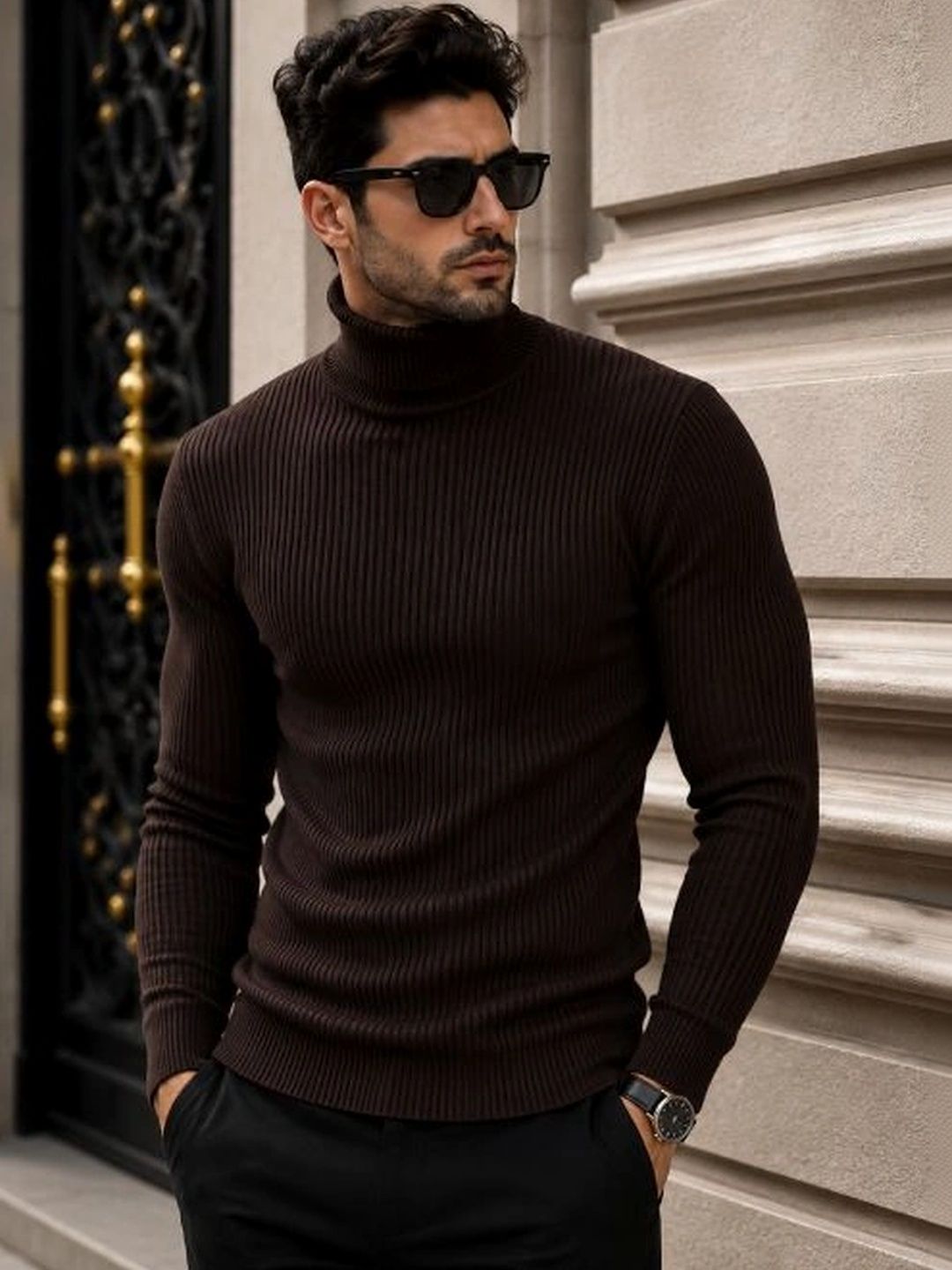 fashlook Men Ribbed Woollen Pullover-picture-32