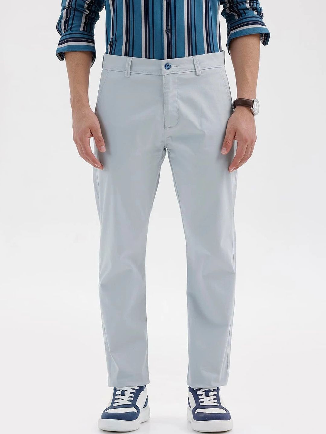Basics Men Tapered Fit Trousers-picture-37