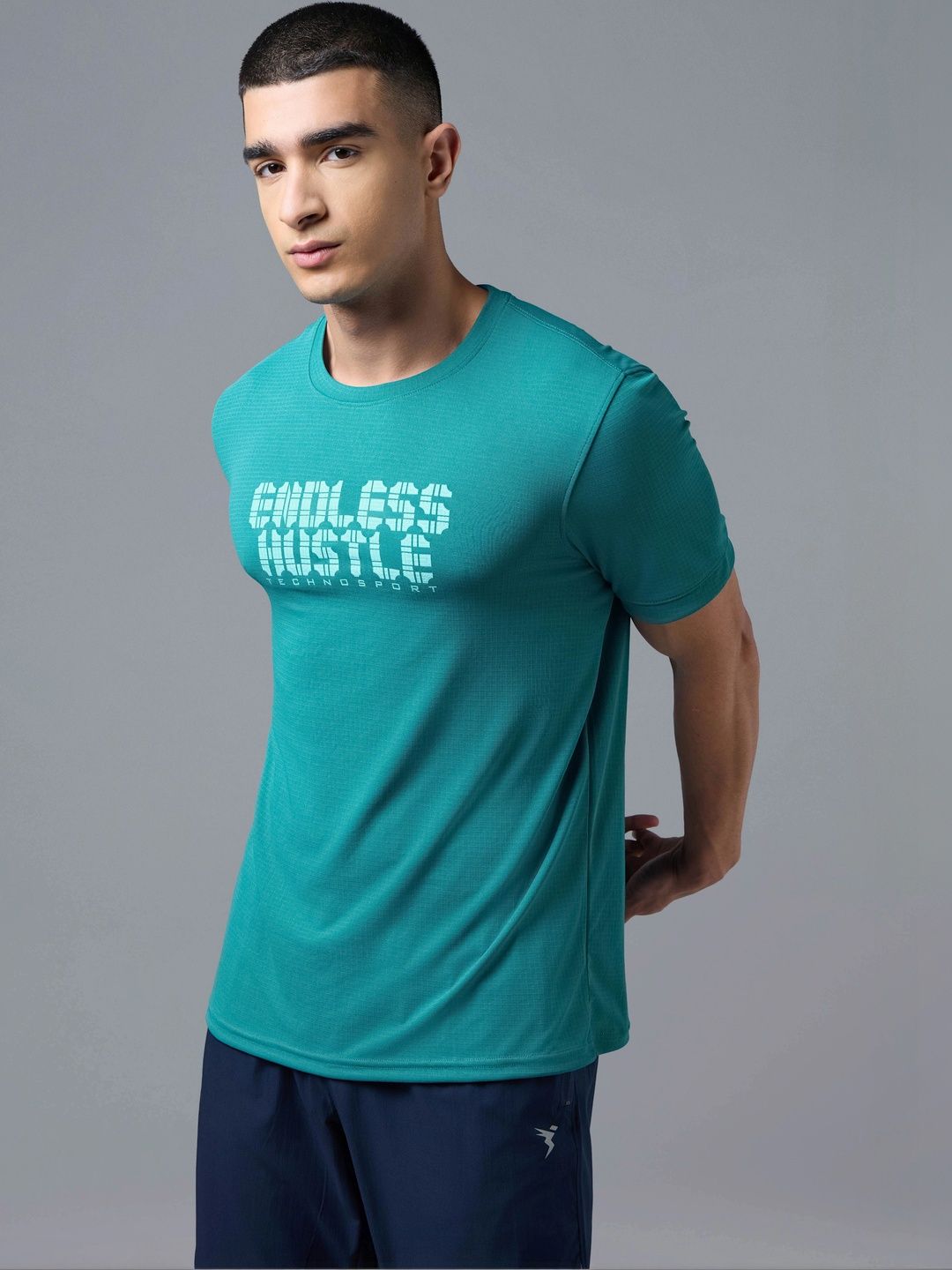 Technosport Men Typography Slim Fit T-shirt-picture-35
