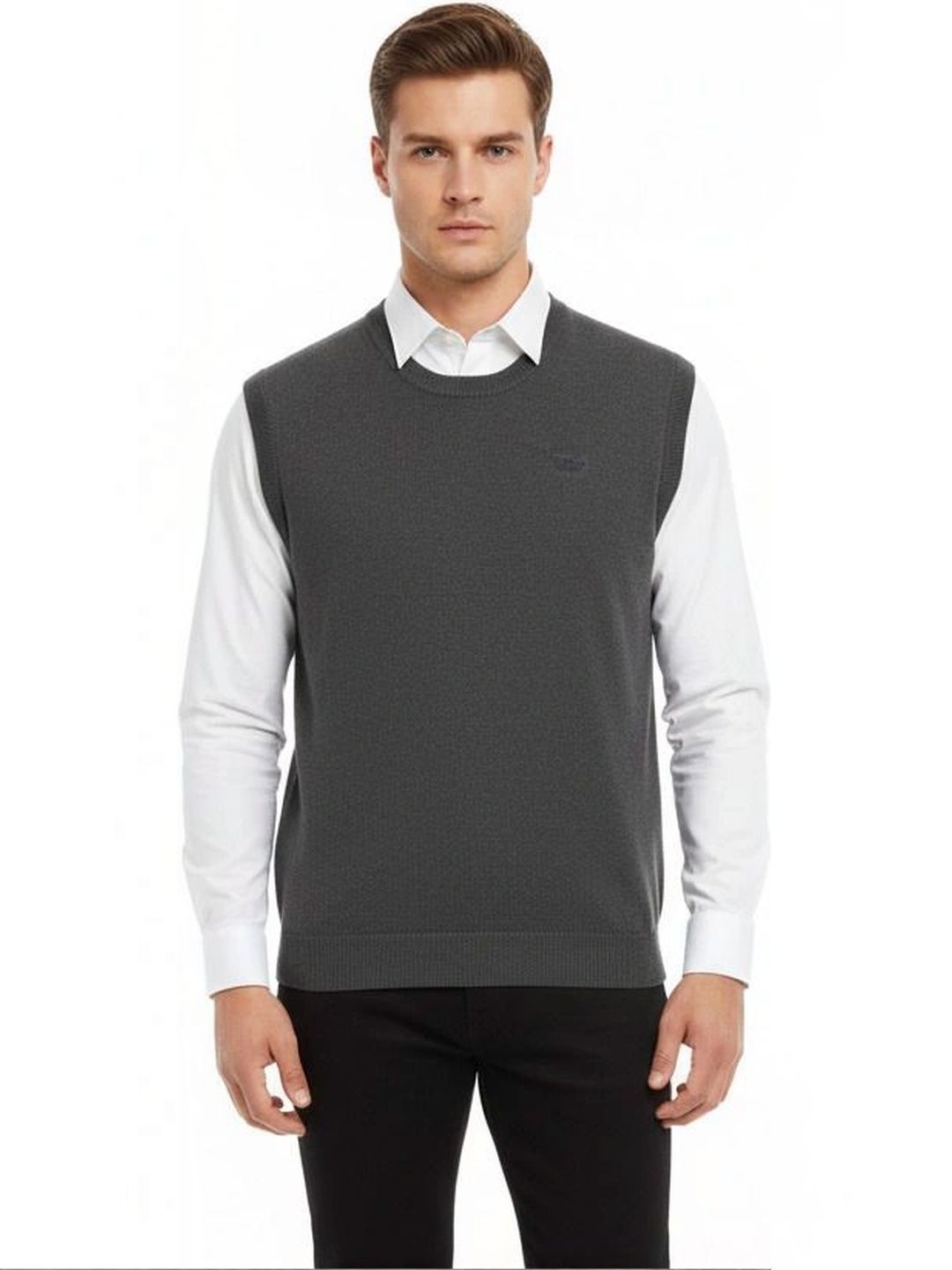 VOMAZO Men Woollen Sweater Vest-picture-48