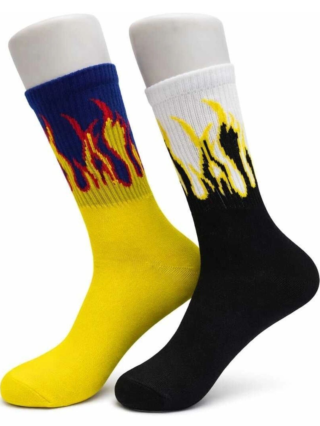 BEAR&BEYOND Men Pack of 2 Cotton Assorted Patterned Calf Length Socks-picture-53
