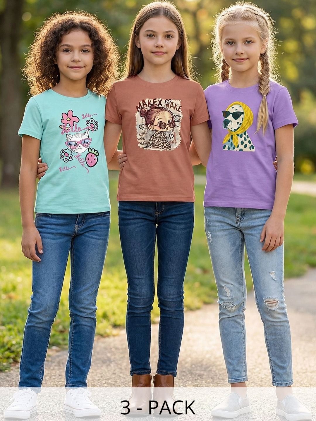HELLCAT Girls 3 Printed T-shirt-picture-27