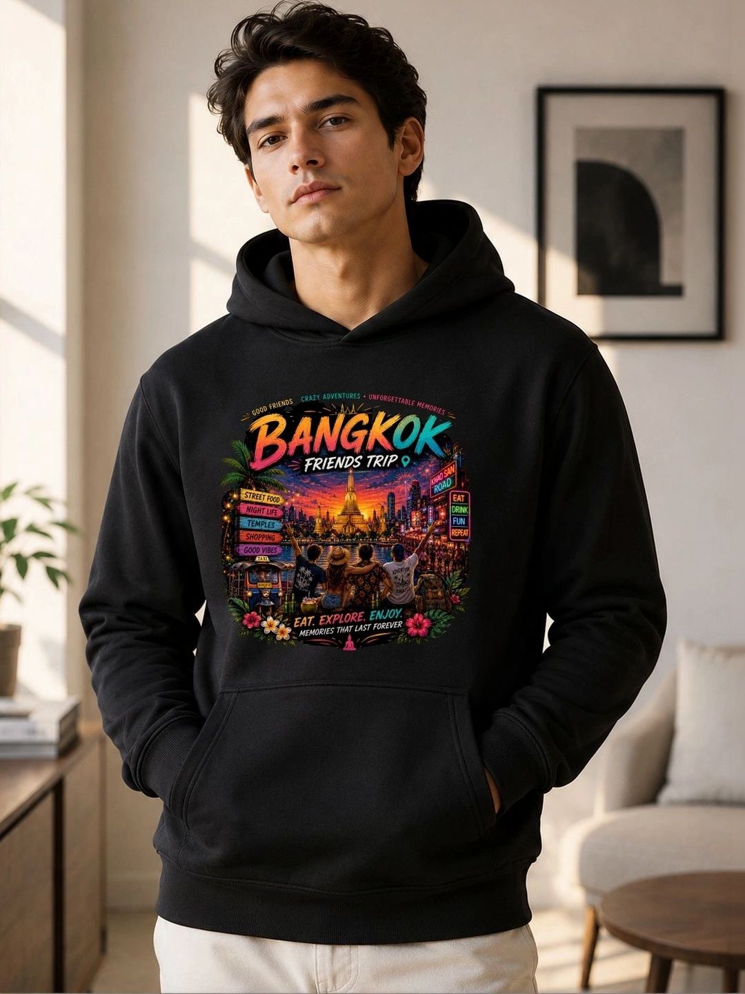 TRENDIFYTEEZ Men Printed Hooded Sweatshirt-picture-47