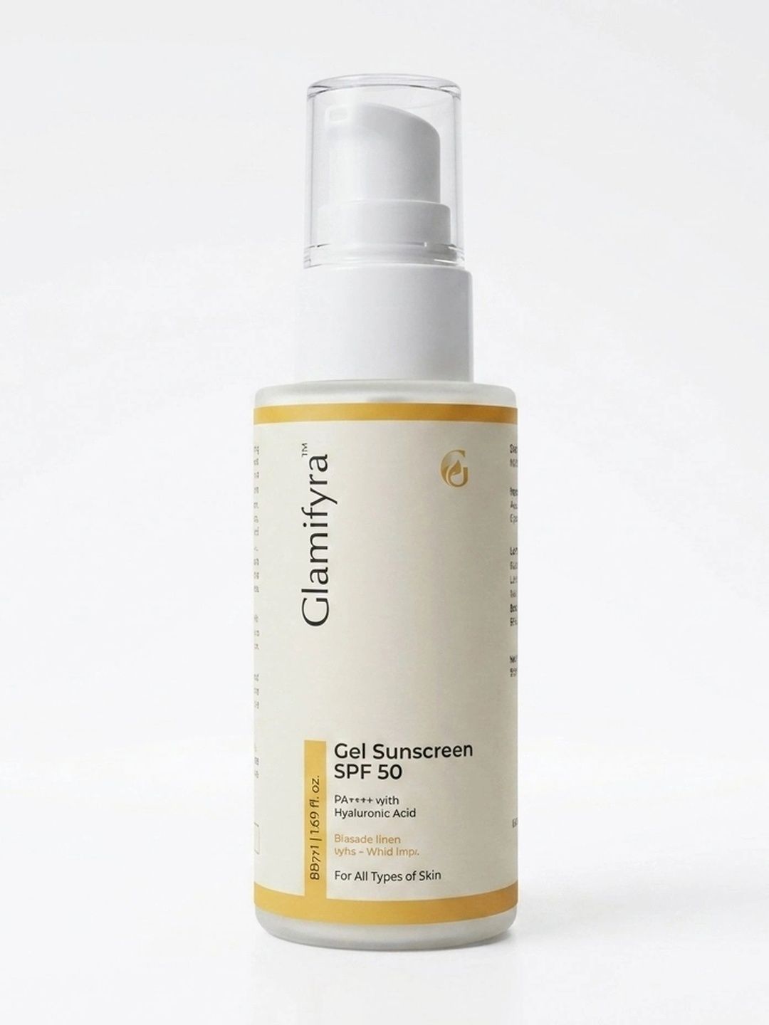 GLAMIFYRA Gel Sunscreen SPF 50 with Hyaluronic Acid - 100 ml-image-44