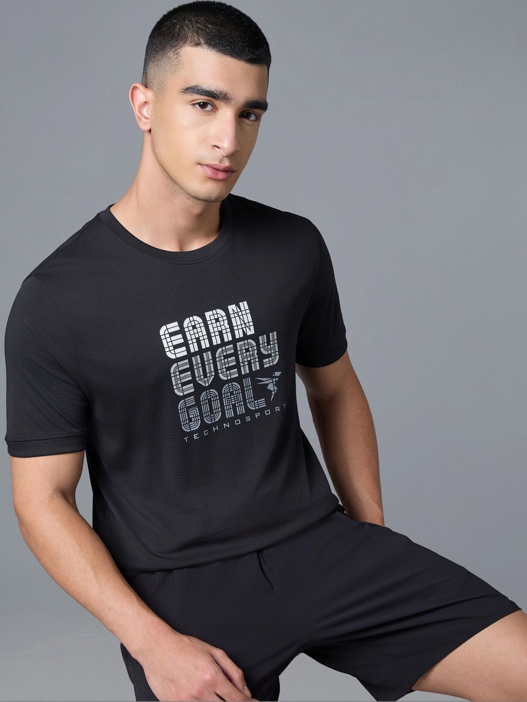 Technosport Men Typography Printed Slim Fit T-shirt-picture-31