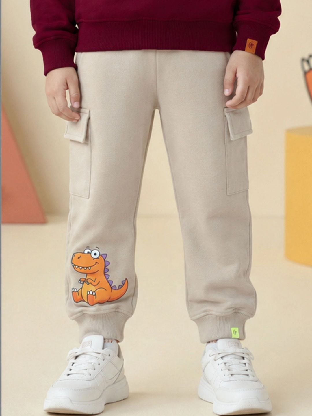 KiddoPanti Boys Regular Fit Graphic Print Joggers-image-10