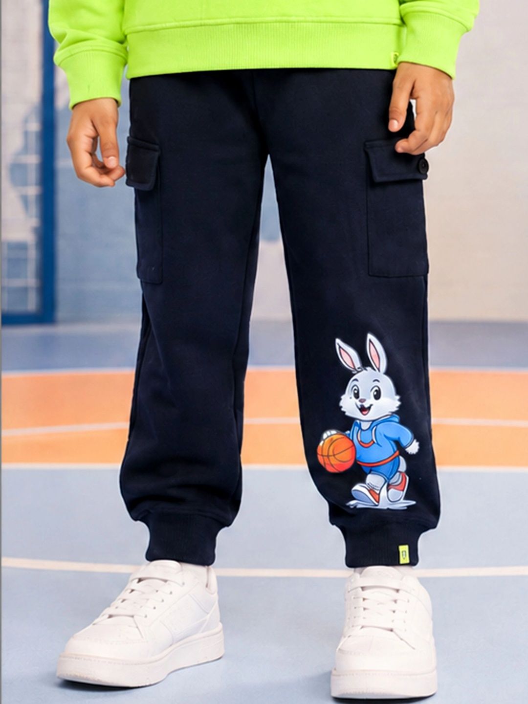 KiddoPanti Boys Regular Fit Graphic Print Training Cargos-picture-55