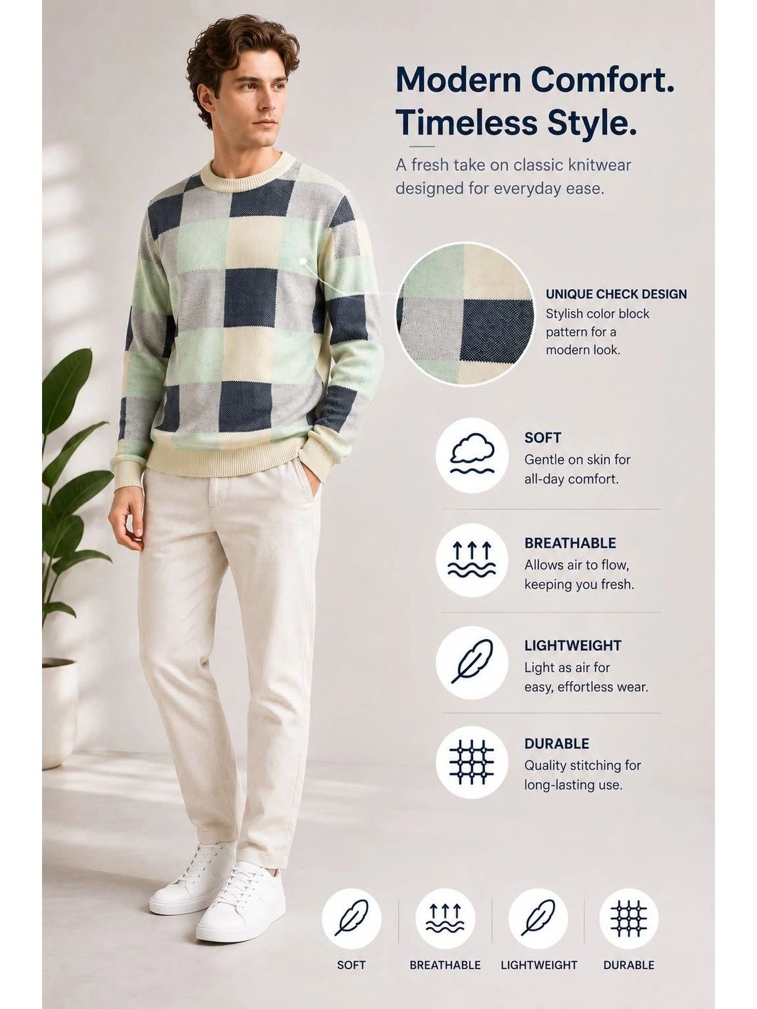Moda Rapido Men Checked Pullover-picture-21