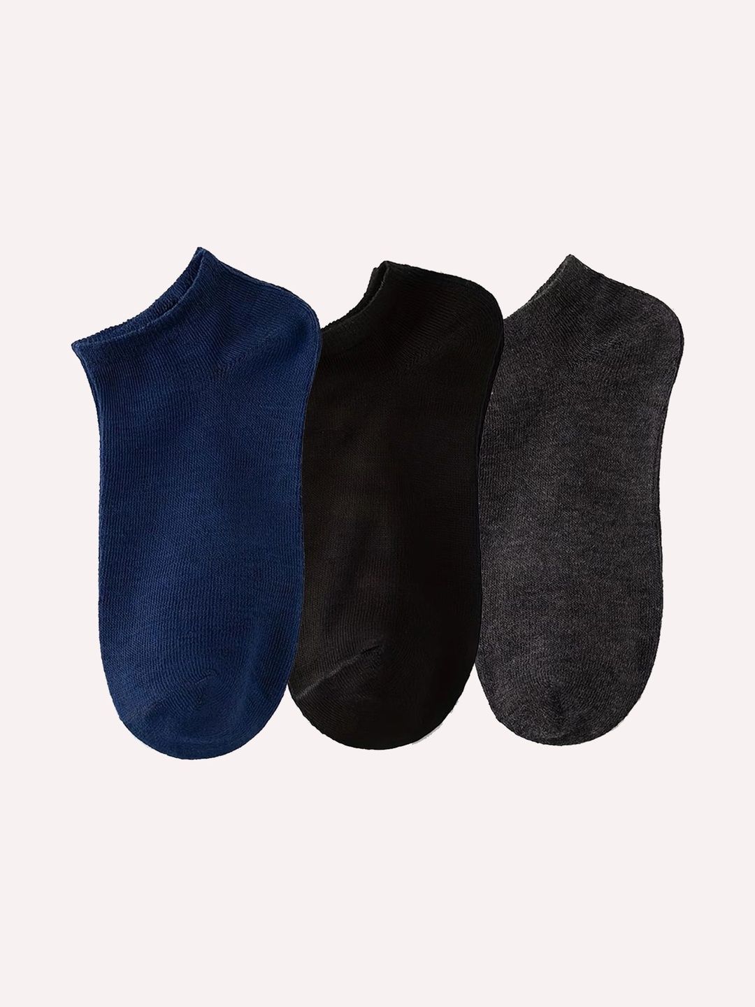 BEAR&BEYOND Men Pack of 3 Cotton Assorted Ankle Length Socks-picture-50