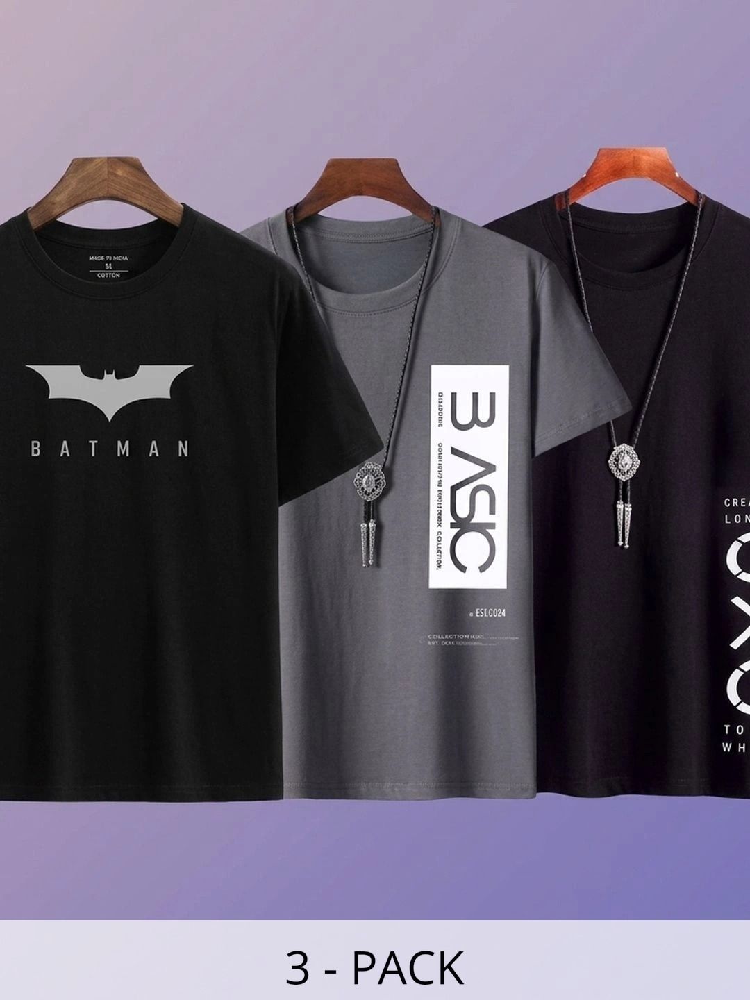 WIKE DENIMS Men 3 Batman Printed T-shirt-picture-34