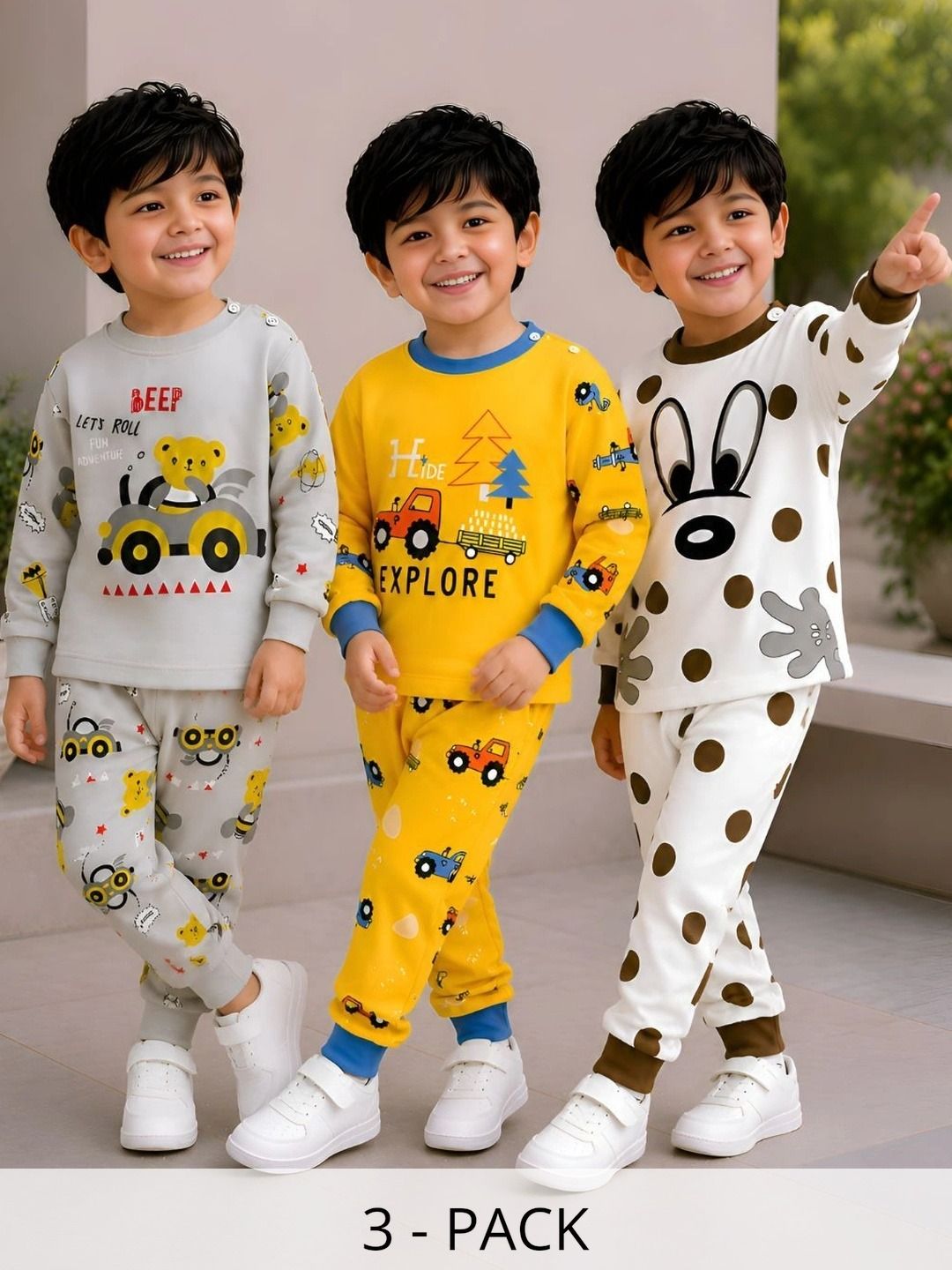 VP TEXX Boys Printed T-shirt with Pyjamas-image-40