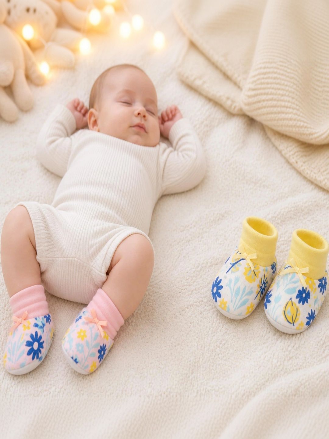 Adhigams Unisex Kids Cotton Booties-picture-40