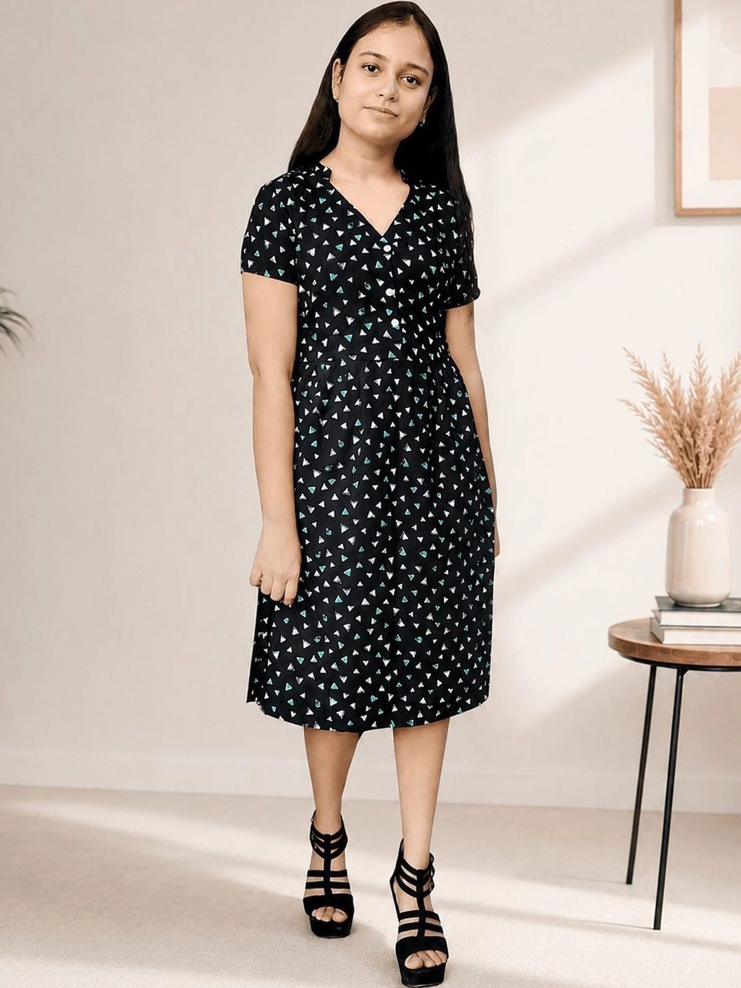 PRACHALAN Print A-Line Dress-picture-29