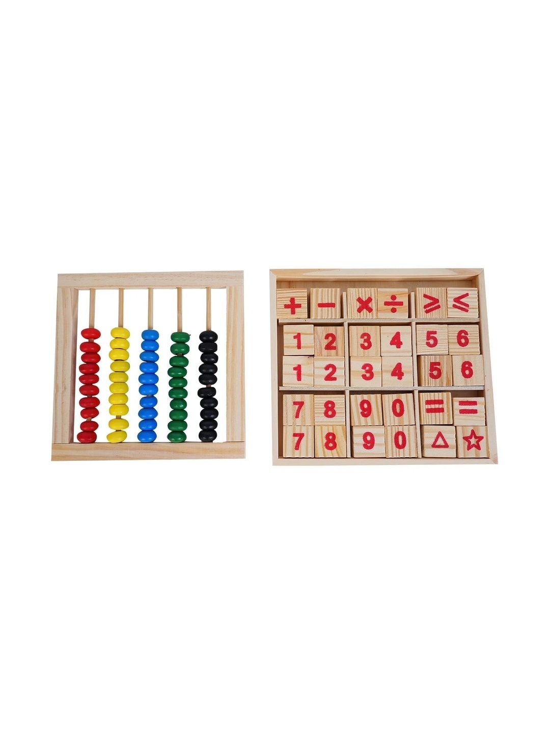Little Mind Kids Wooden Abacus Study Blocks with Beads Maths Counting Learning Box-image-18