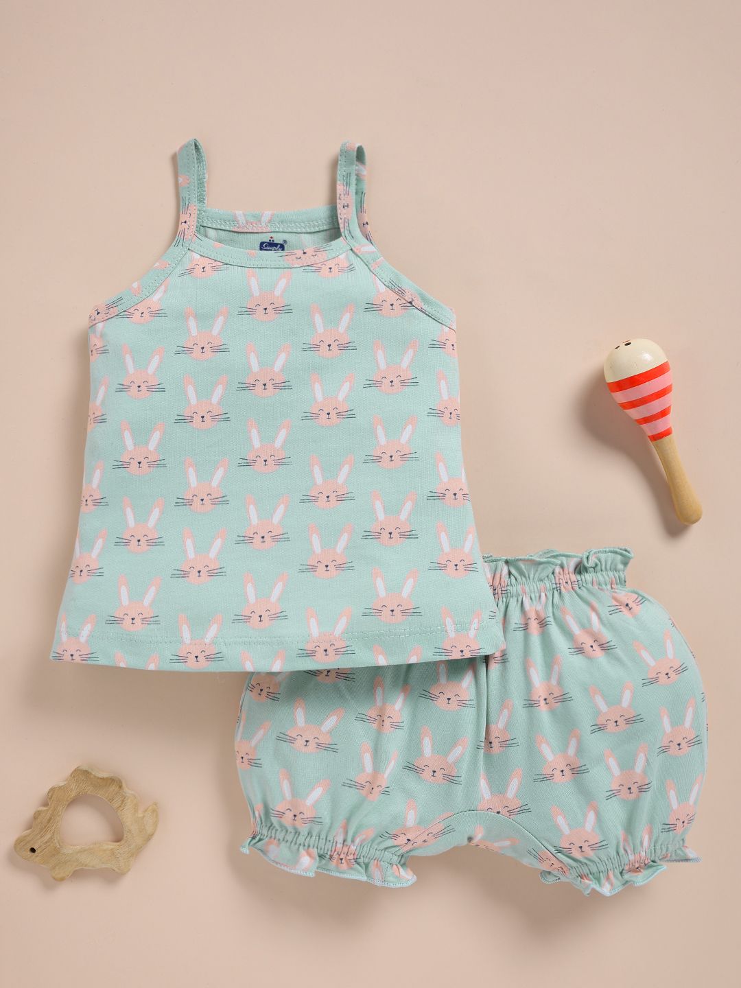 Simply Girls Printed Pure Cotton Top with Shorts-picture-10