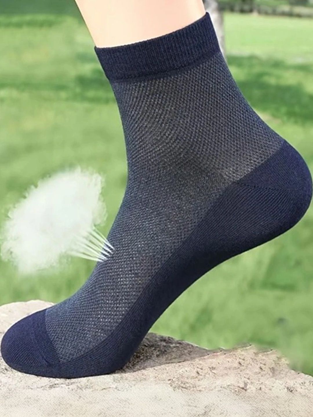 BEAR&BEYOND Men Pack of 5 Cotton Assorted Ankle Length Socks-picture-44