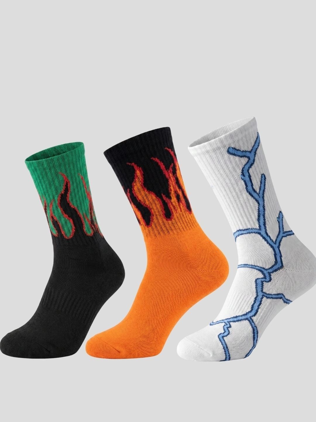 Moda Rapido Men Pack of 3 Cotton Blend Patterned Calf Length Socks-picture-16