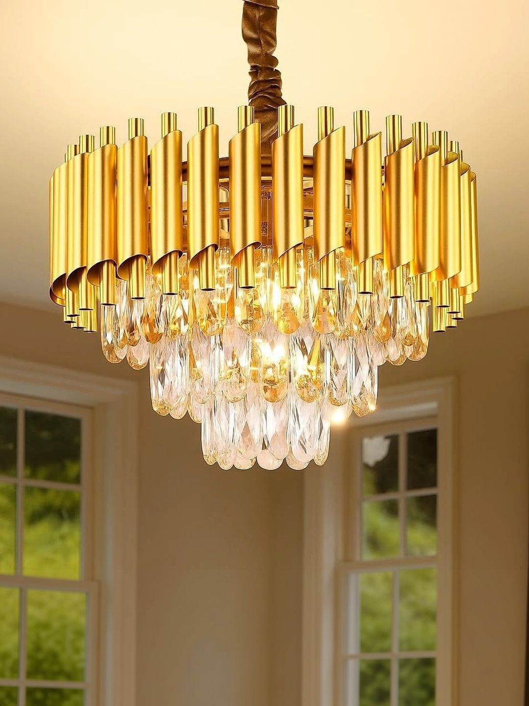 Murphy Gold-Toned Textured Aluminium Contemporary Ceiling Lamp-picture-42