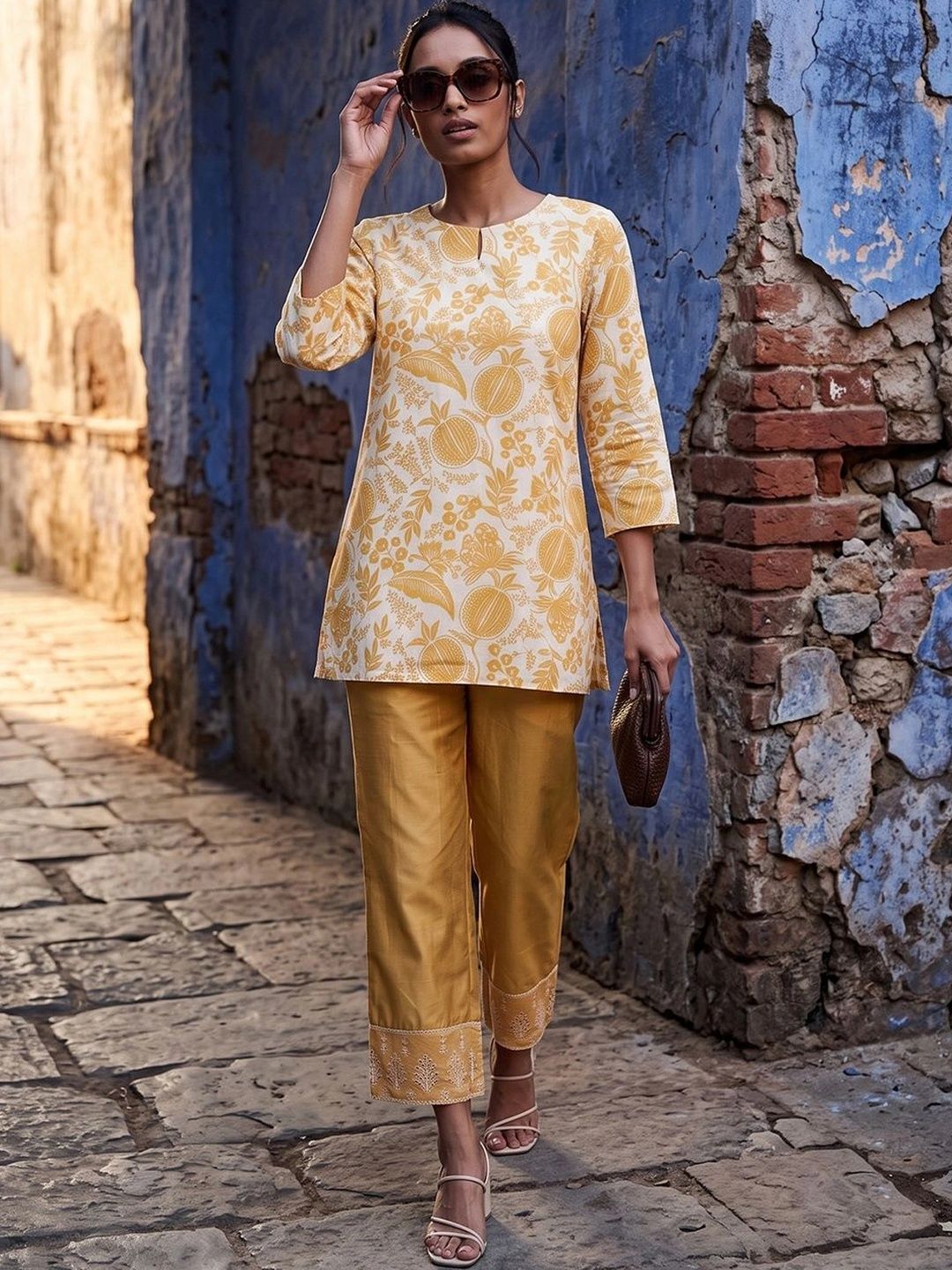 Melange by Lifestyle Botanical Printed Kurti-picture-29