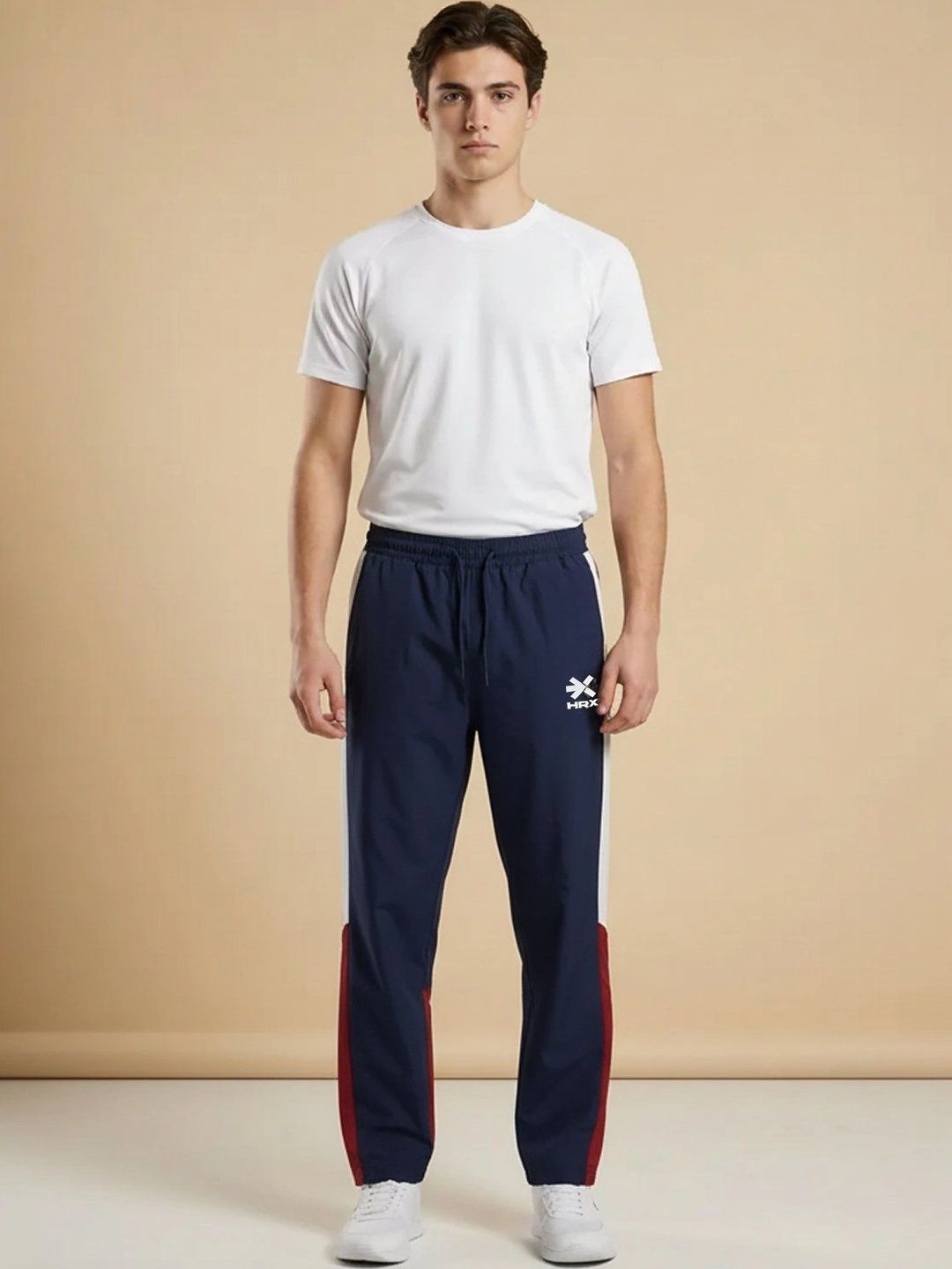 HRX by Hrithik Roshan Men Regular Fit Colourblocked Training Track Pants-picture-22