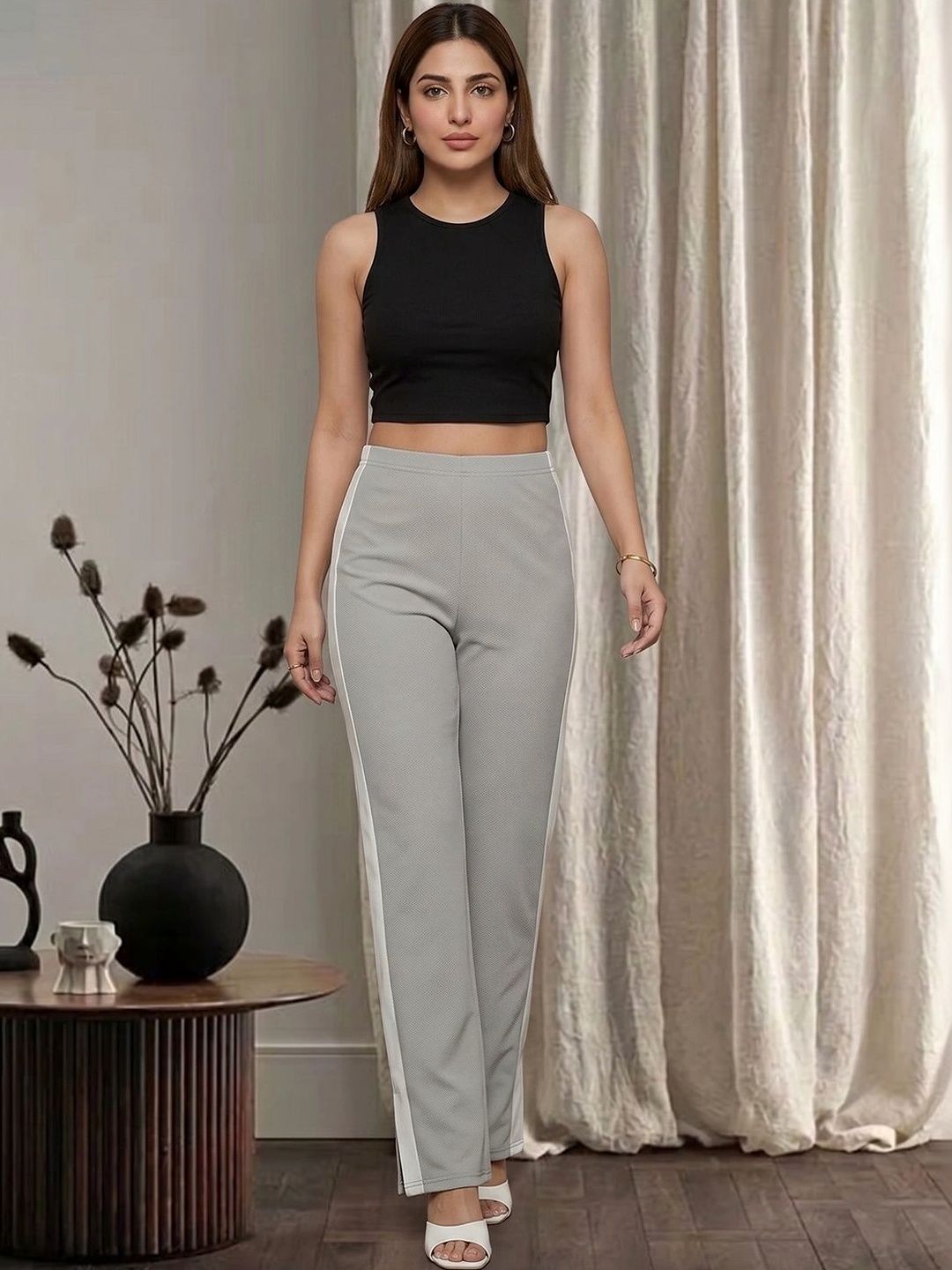 Moda Rapido Women Comfort High-Rise Trousers-picture-26