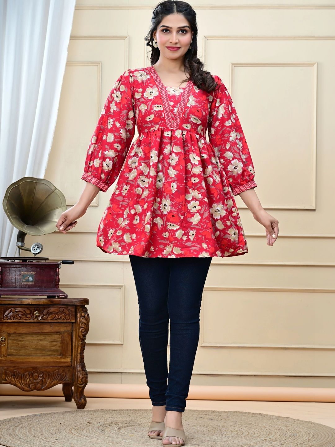 MEWEAR Floral Print Cotton Top-picture-43