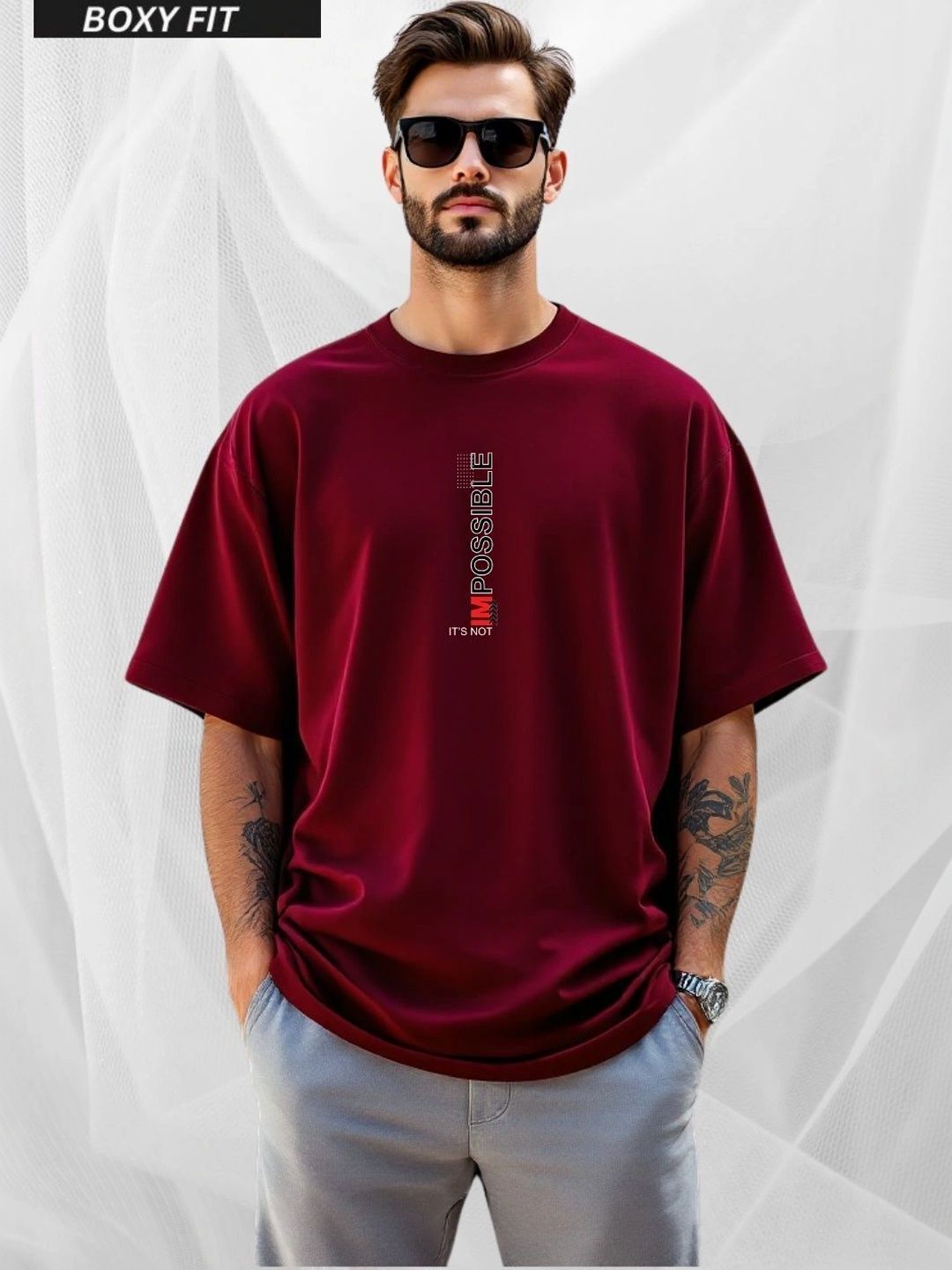 UrGear Men Typography Printed Drop-Shoulder Sleeves T-shirt-picture-11