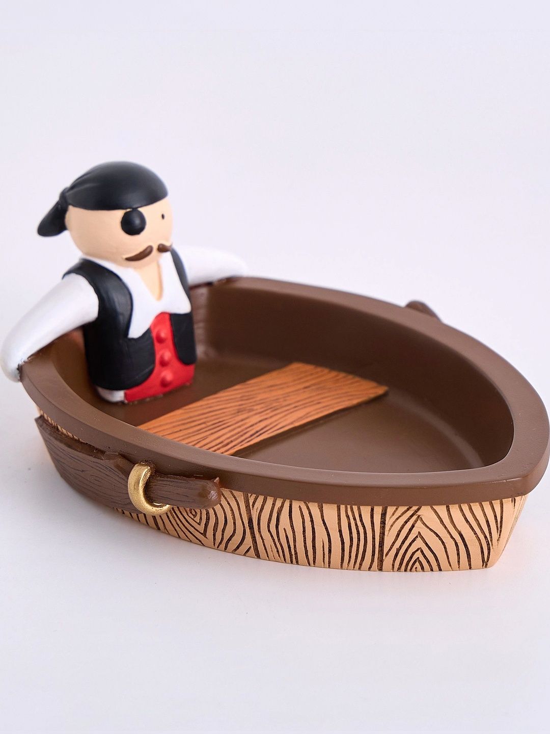 Home Centre Brown Solid Polyresin Soap Dish-picture-48