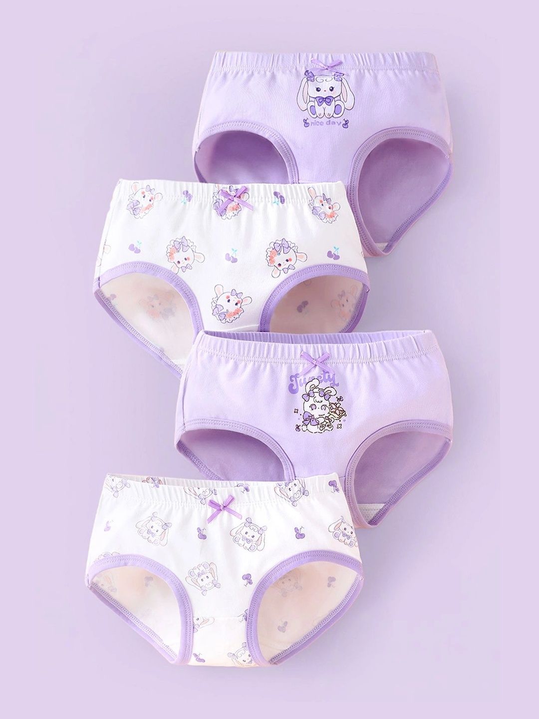FOREVER FRIDAY Girls Printed Cotton Basic Briefs-picture-36