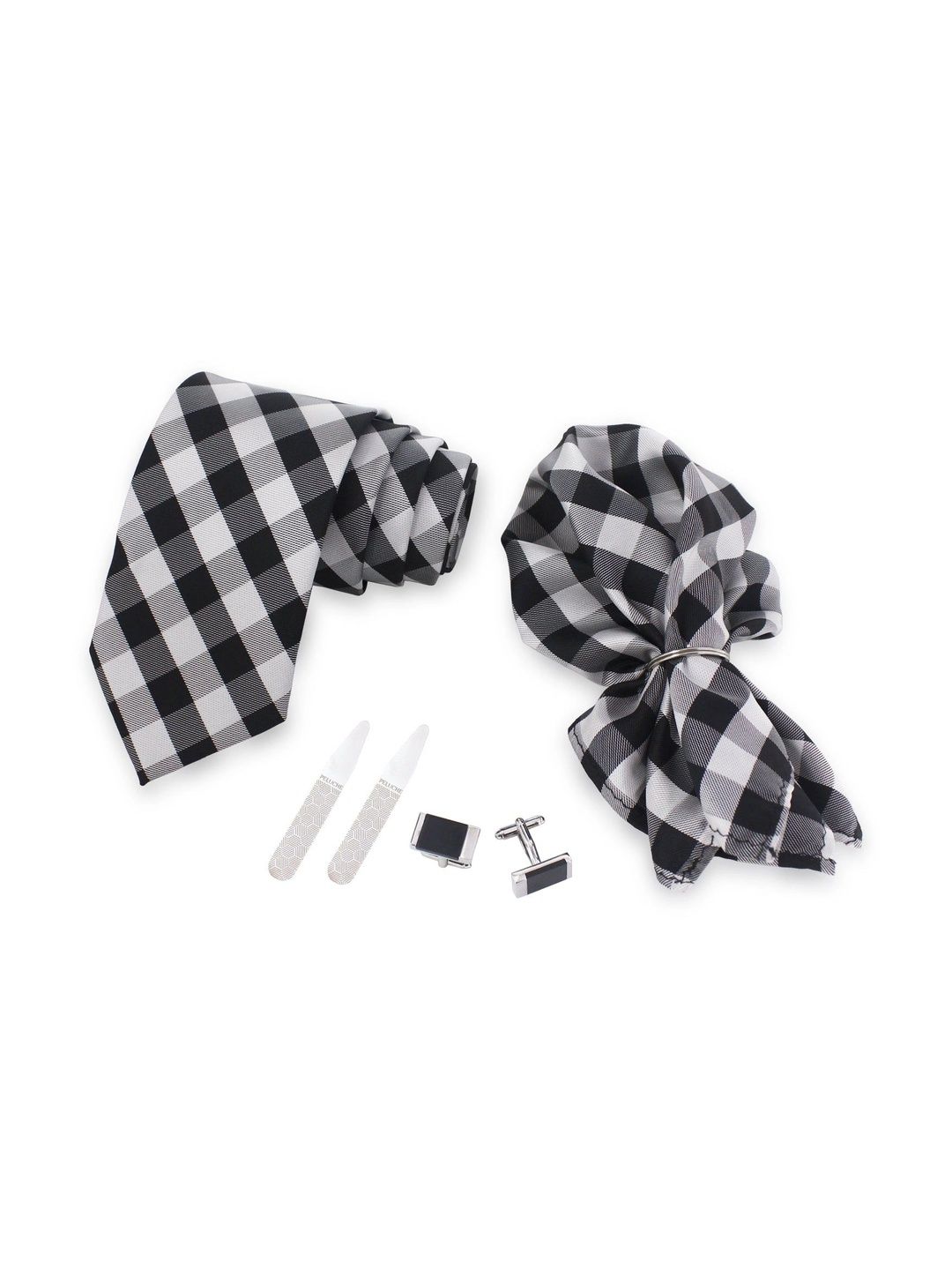 PELUCHE Men Checked Broad Tie-picture-39