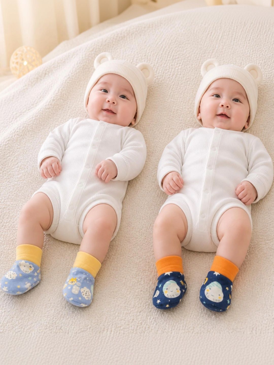Adhigams Unisex Kids Cotton Booties-picture-14
