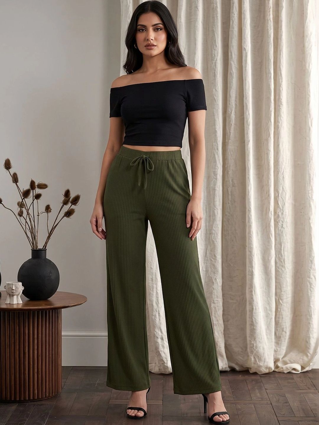Moda Rapido Women Comfort High-Rise Trousers-picture-22