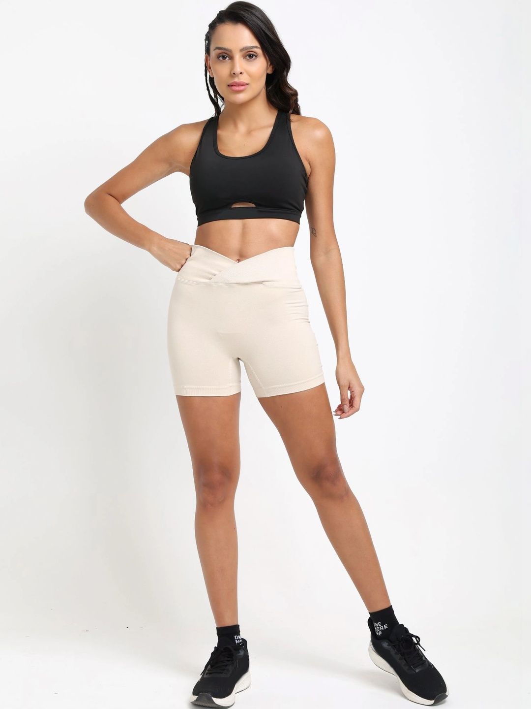 CHKOKKO Women Skinny Fit High-Rise Training or Gym Shorts-picture-26