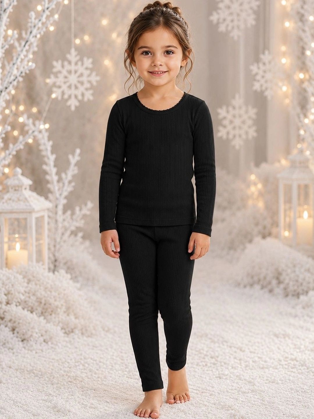 Kanvin Girls Cotton Round Neck Thermal Set-picture-40