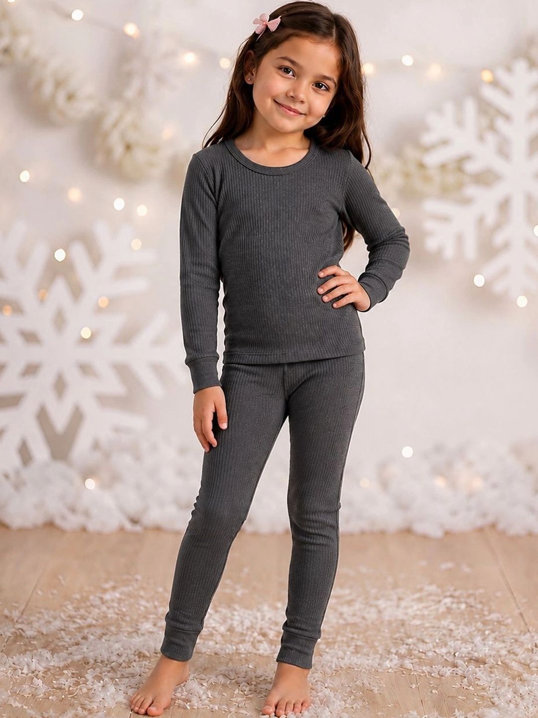 Kanvin Girls Cotton Round Neck Thermal Set-picture-11
