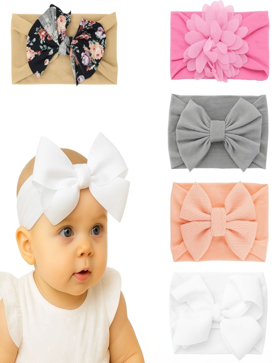 ANNA CREATIONS Girls Set of 5 Embellished Hairband-picture-48