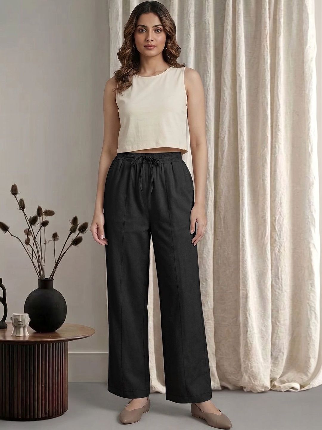 Moda Rapido Women Comfort High-Rise Trousers-picture-14