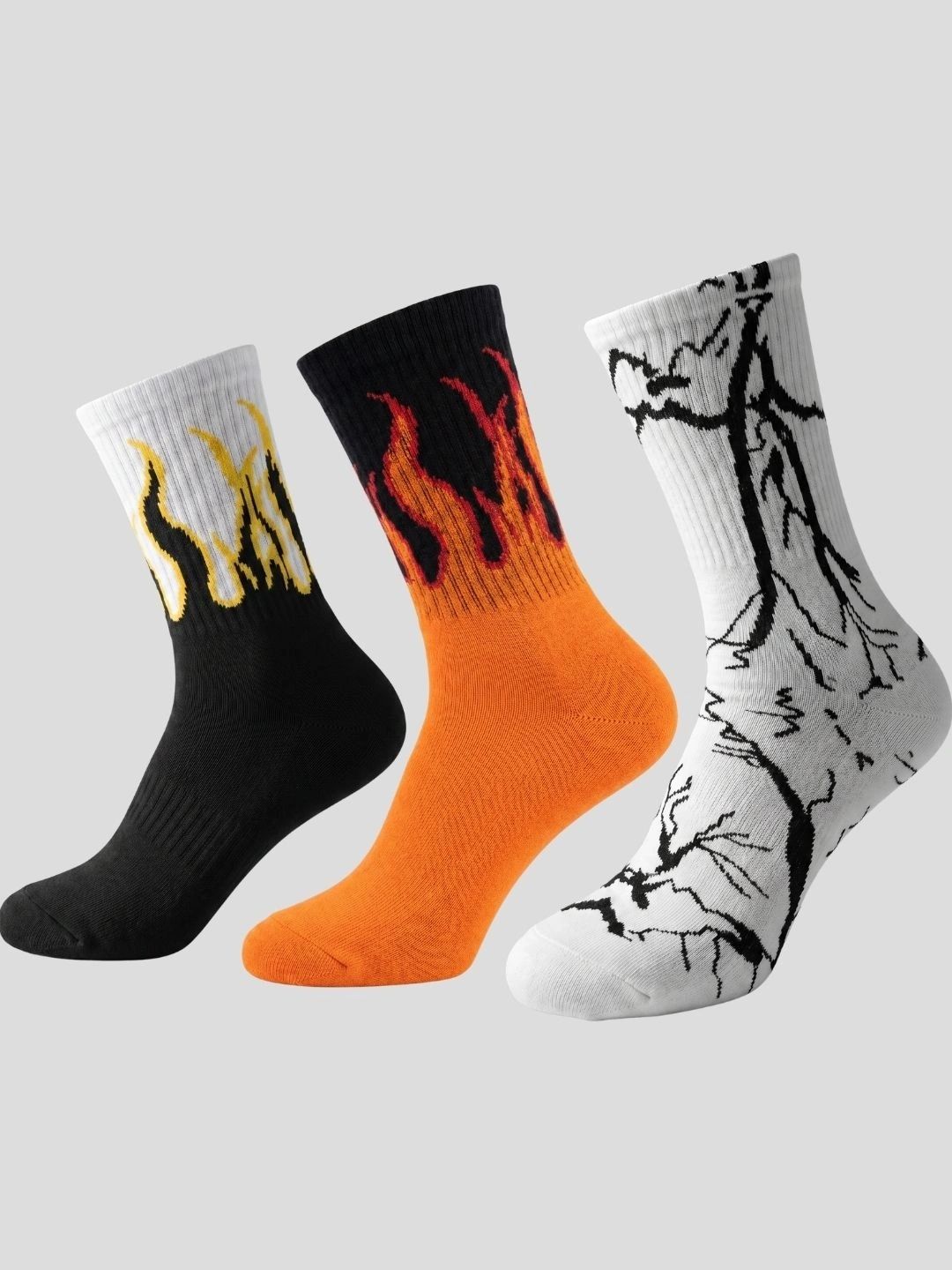 Moda Rapido Men Pack of 3 Cotton Blend Patterned Above Ankle Socks-picture-30