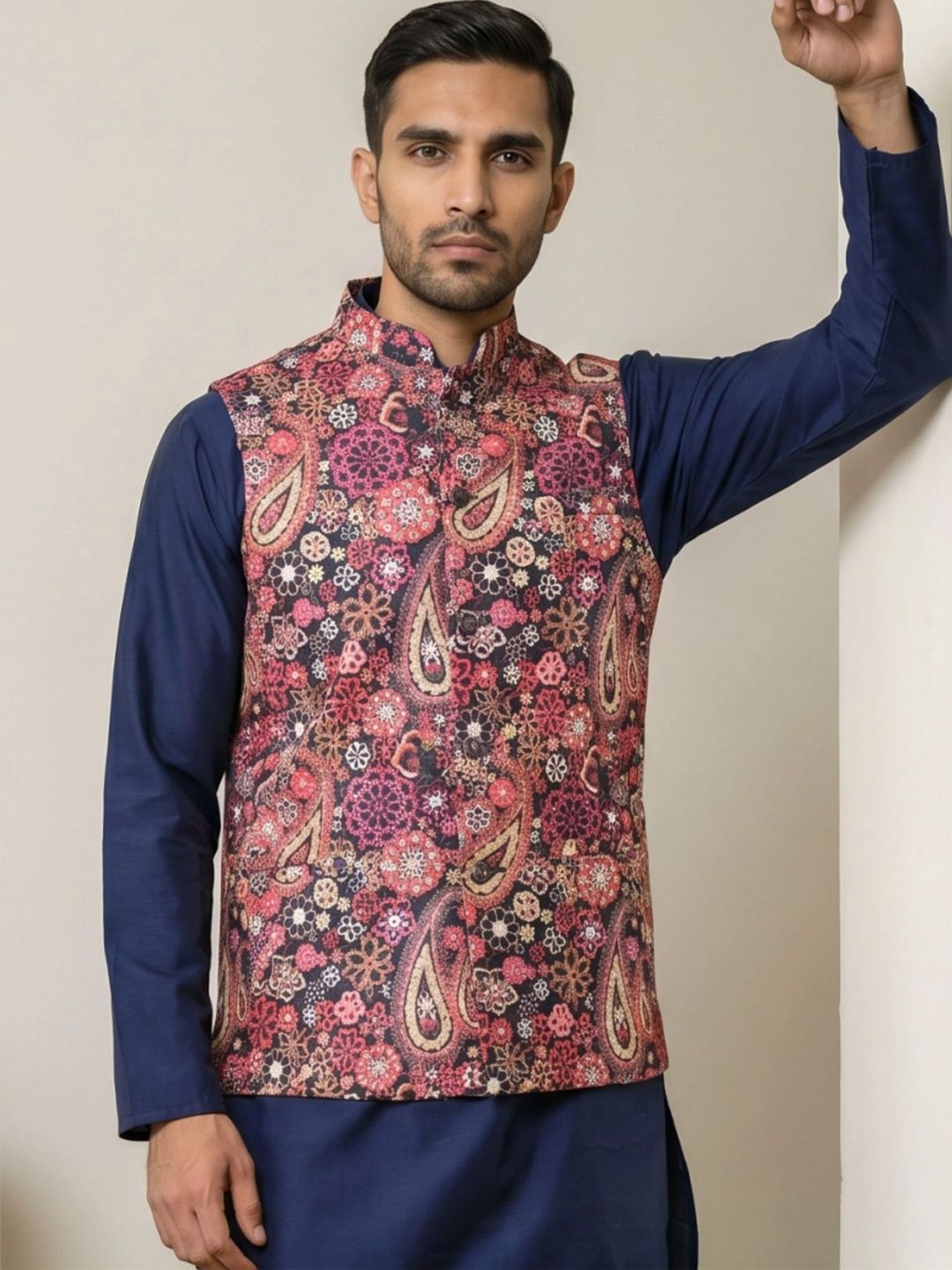 Jompers Printed Nehru Jackets-picture-21