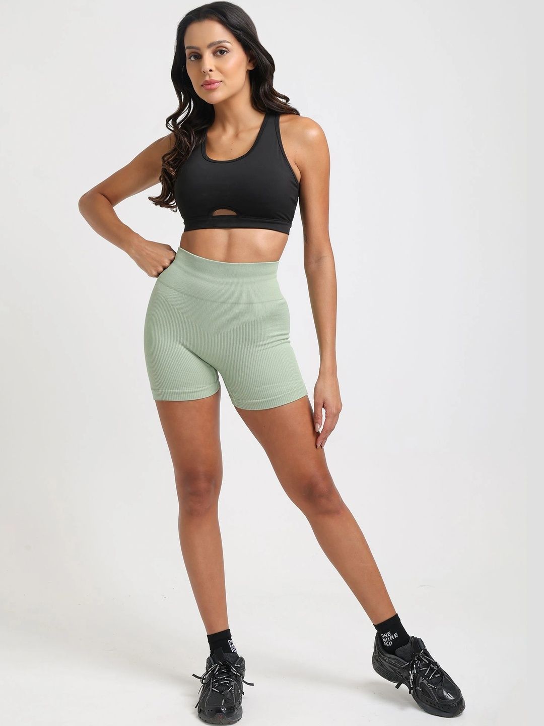 CHKOKKO Women Skinny Fit High-Rise Training or Gym Shorts-picture-25