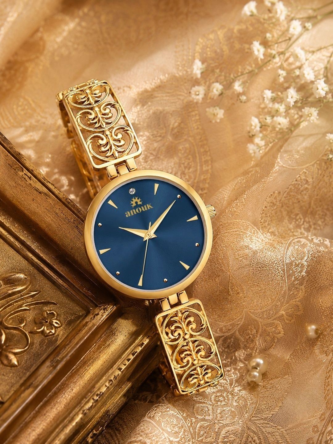 Anouk Women Brass Dial & Bracelet Style Straps Analogue Watch ANW-067-BL-image-5