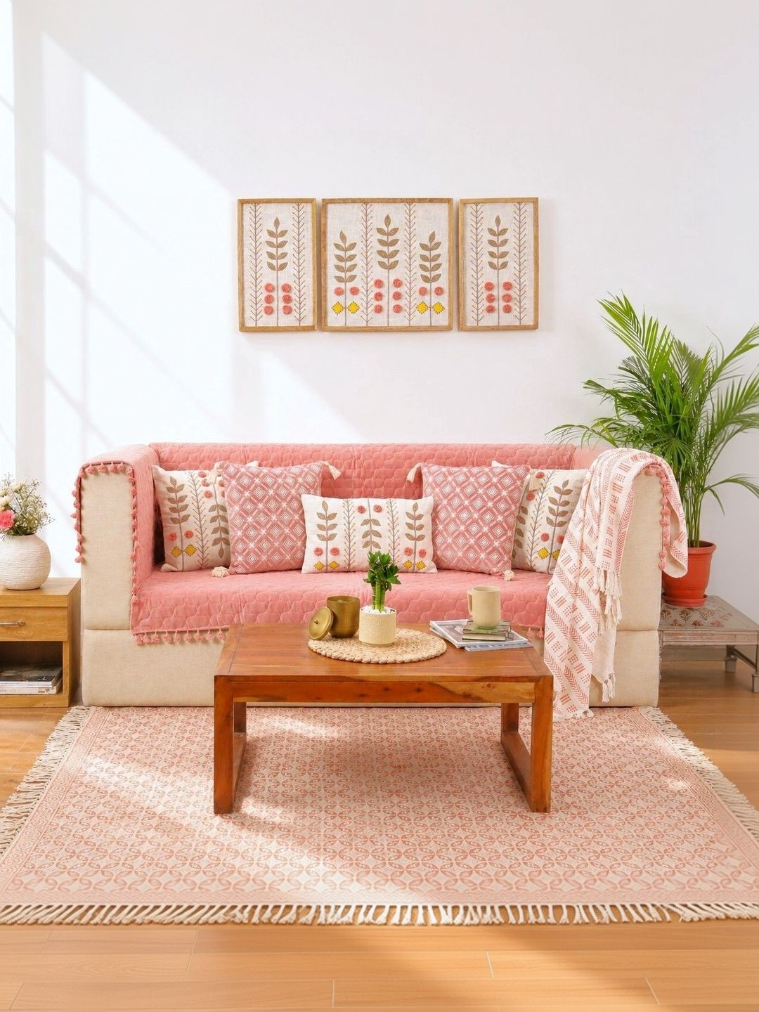 eyda Pink Sofa Cover With Arms-image-43