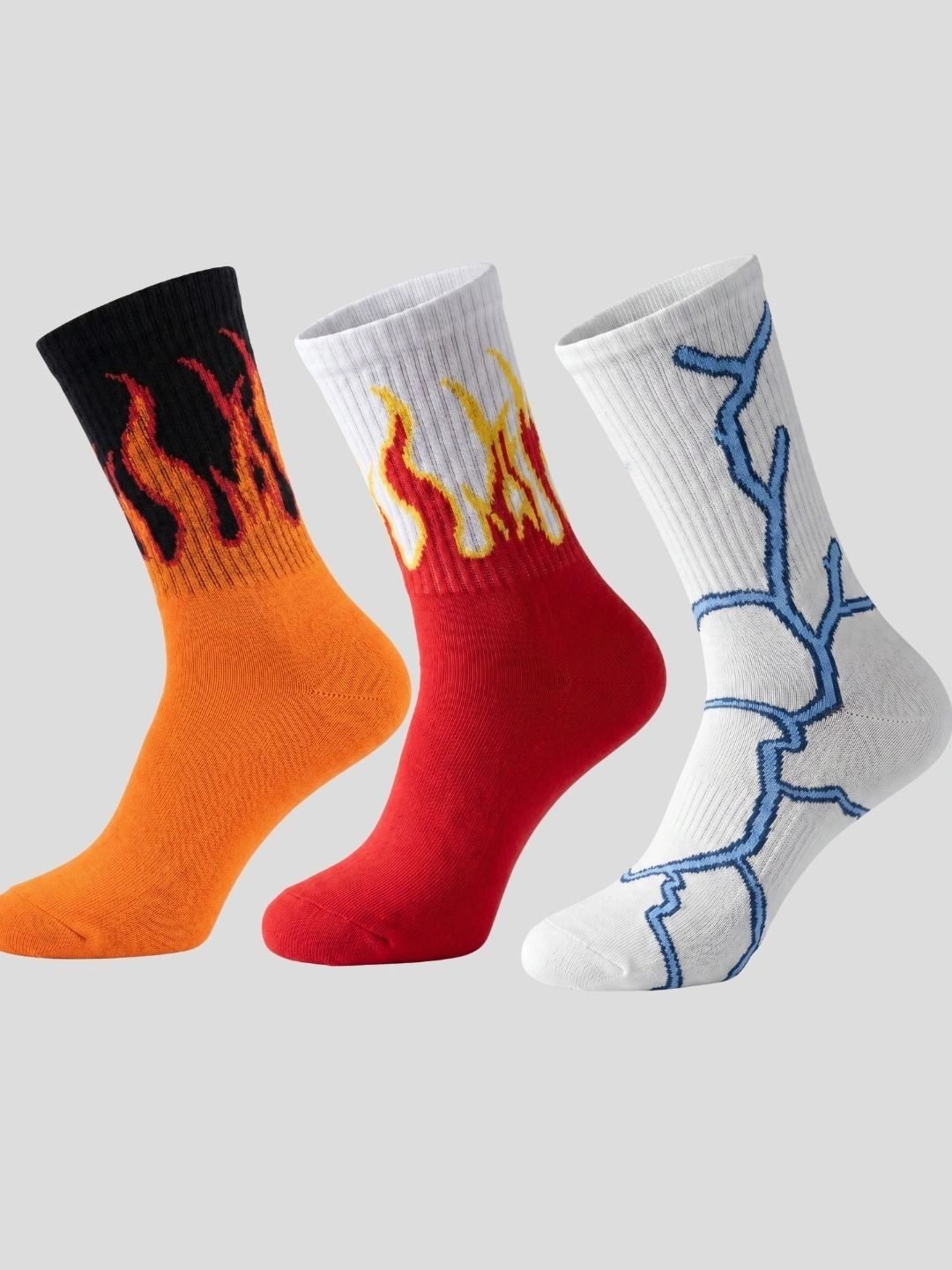 Moda Rapido Men Pack of 3 Cotton Blend Patterned Above Ankle Socks-picture-22
