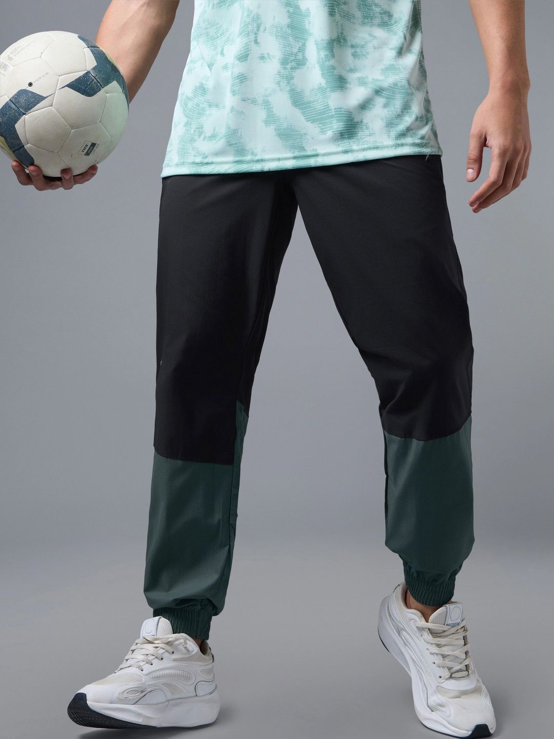 Technosport Men Slim Fit Colourblocked Antimicrobial Football Joggers-picture-16