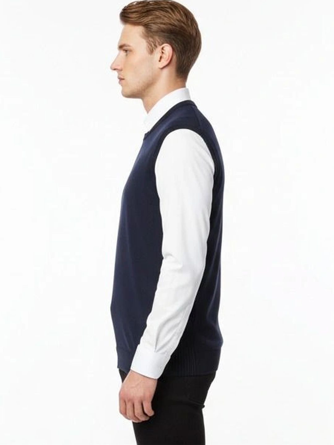 VOMAZO Men Woollen Sweater Vest-picture-37