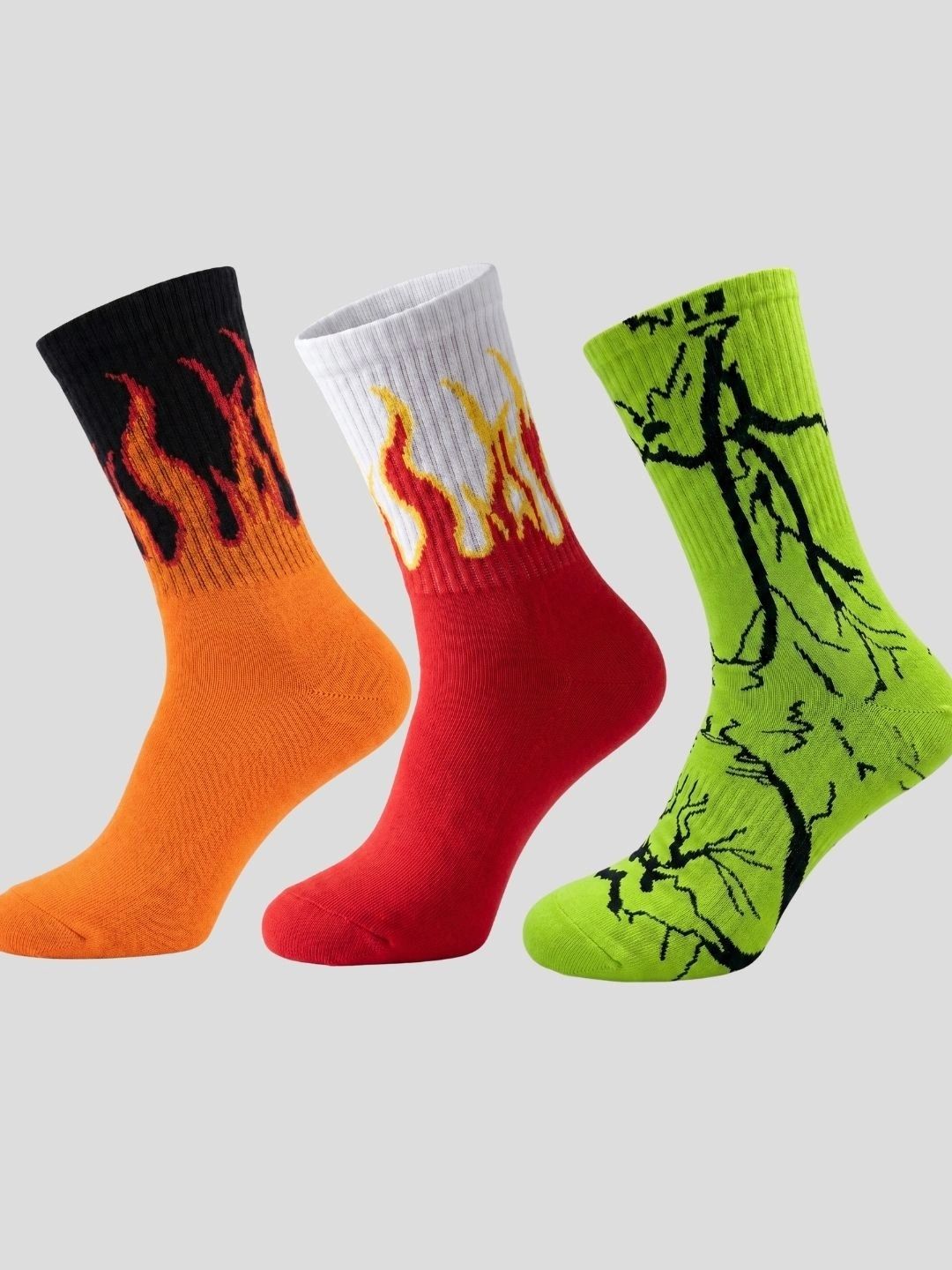 Moda Rapido Men Pack of 3 Cotton Blend Patterned Above Ankle Socks-picture-20