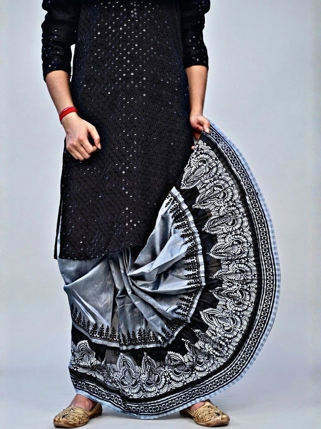 GOURI COLLECTIONS Men Printed Silk Dhoti Dhotis-picture-29