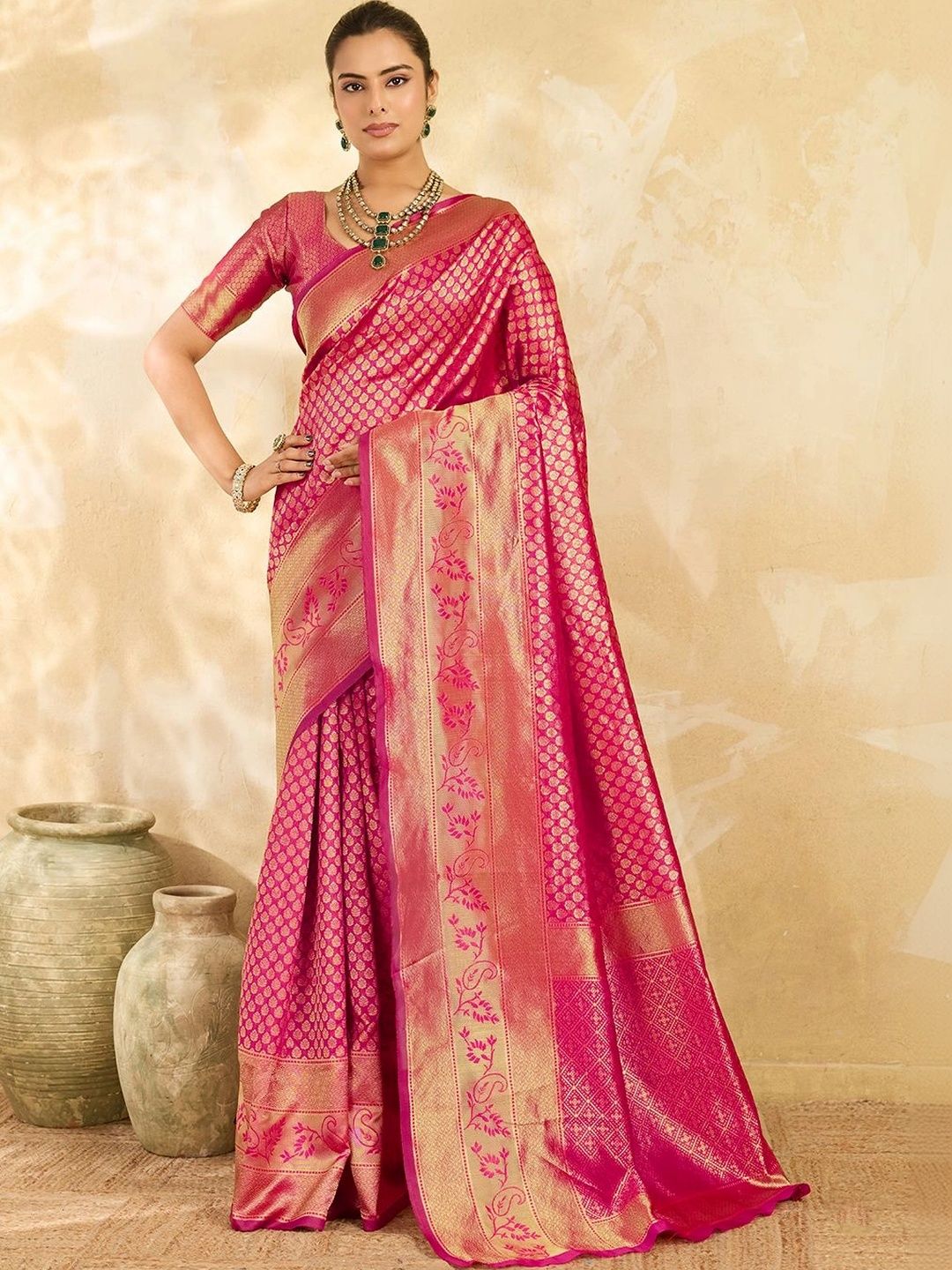 SGF11 Woven Design Zari Silk Blend Designer Banarasi Saree-picture-24
