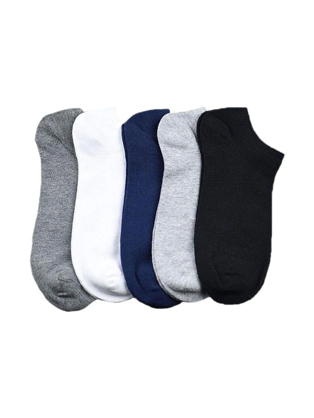 BEAR&BEYOND Men Pack of 5 Cotton Assorted Ankle Length Socks-picture-36