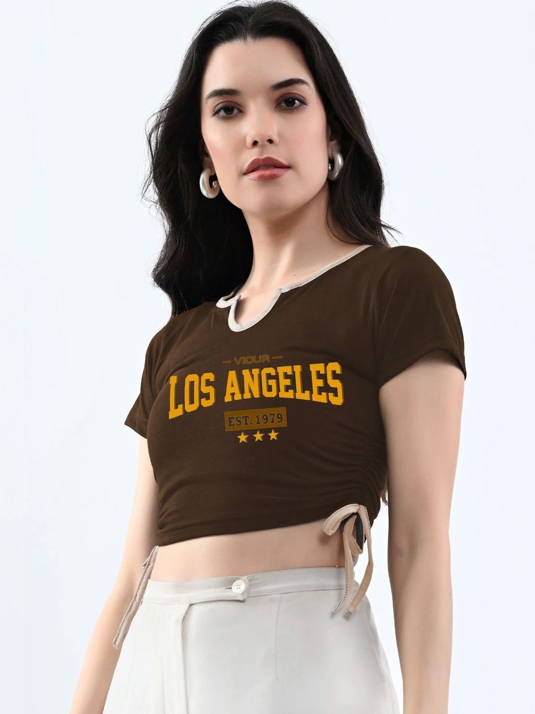 CLAFOUTIS Print Cotton Blend Crop Top-picture-38